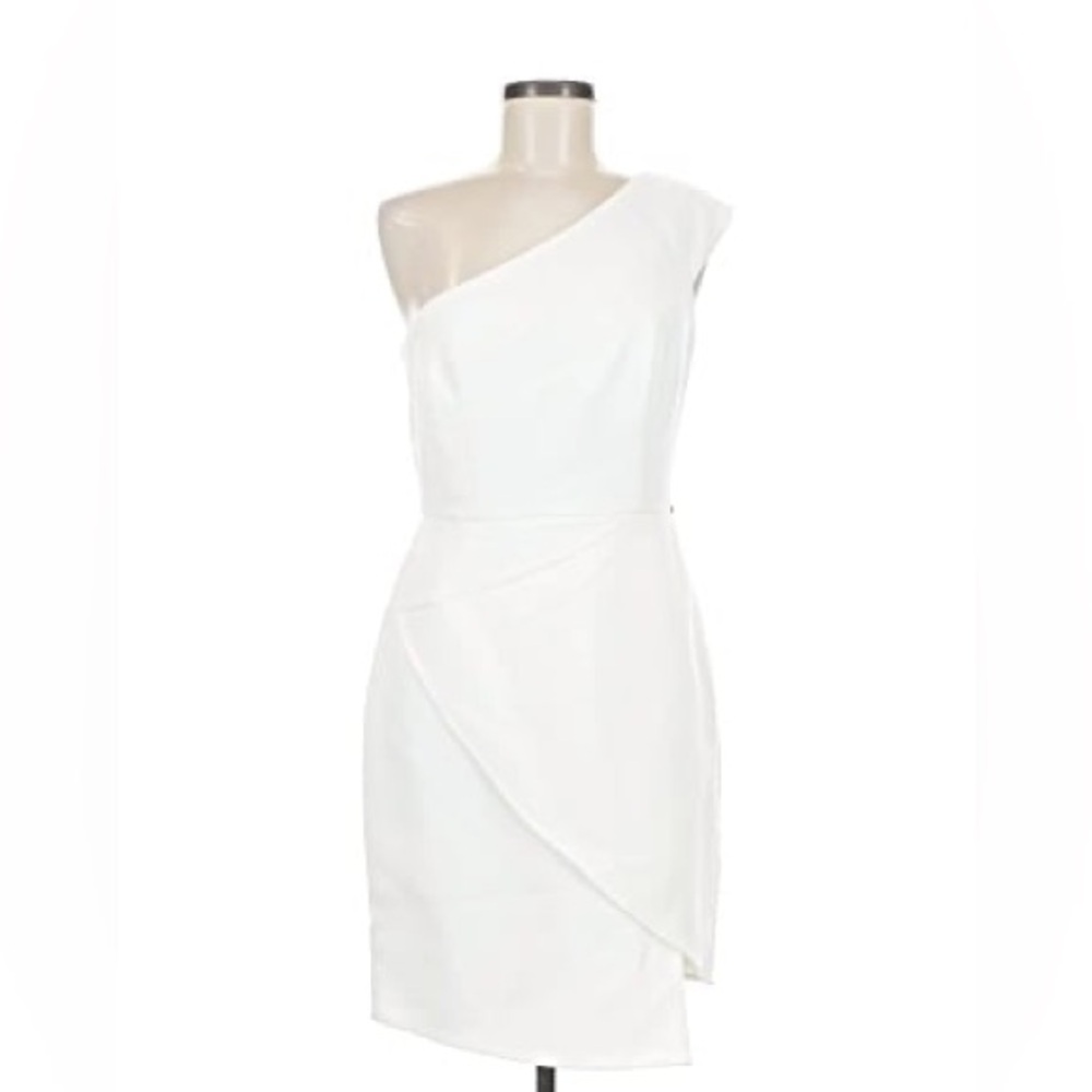 BCBGMaxAzria One-Shoulder White Dress